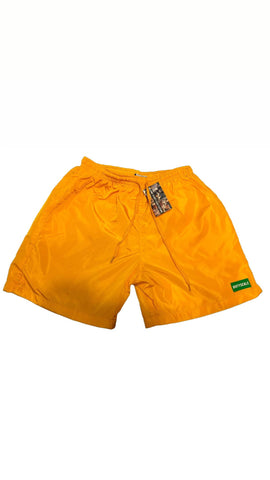 Yellow Windbreaker Shorts