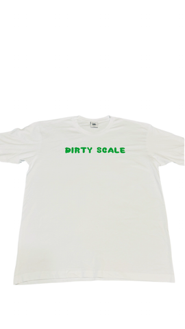 White/Green Bubble Font T-shirt