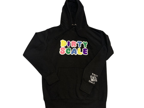 Black Chenille Patch Hoodie